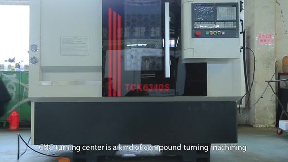Precio de torneado de la máquina del torno del CNC de la cama de la inclinación del centro del CNC TCK6350